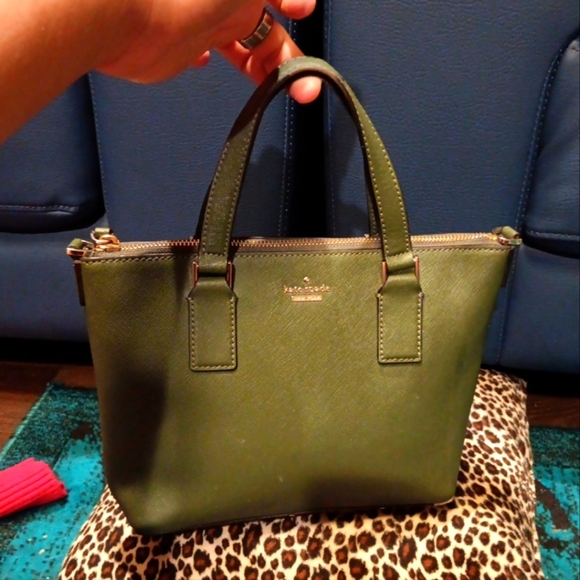 Kate Spade New York Mini Handbag In Color Green Leather - Picture 1 of 6